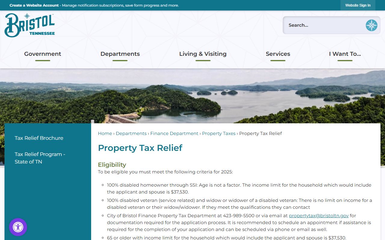 Bristol Property Tax Records Bristol tax relief page