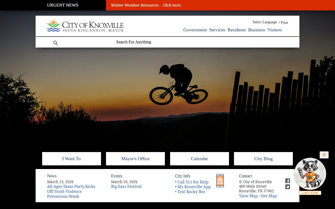 Knoxville Property Tax Records city homepage
