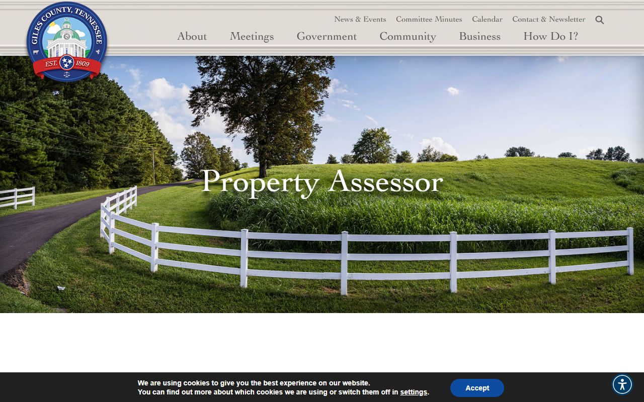 Giles County Property Tax Records official county assessor page