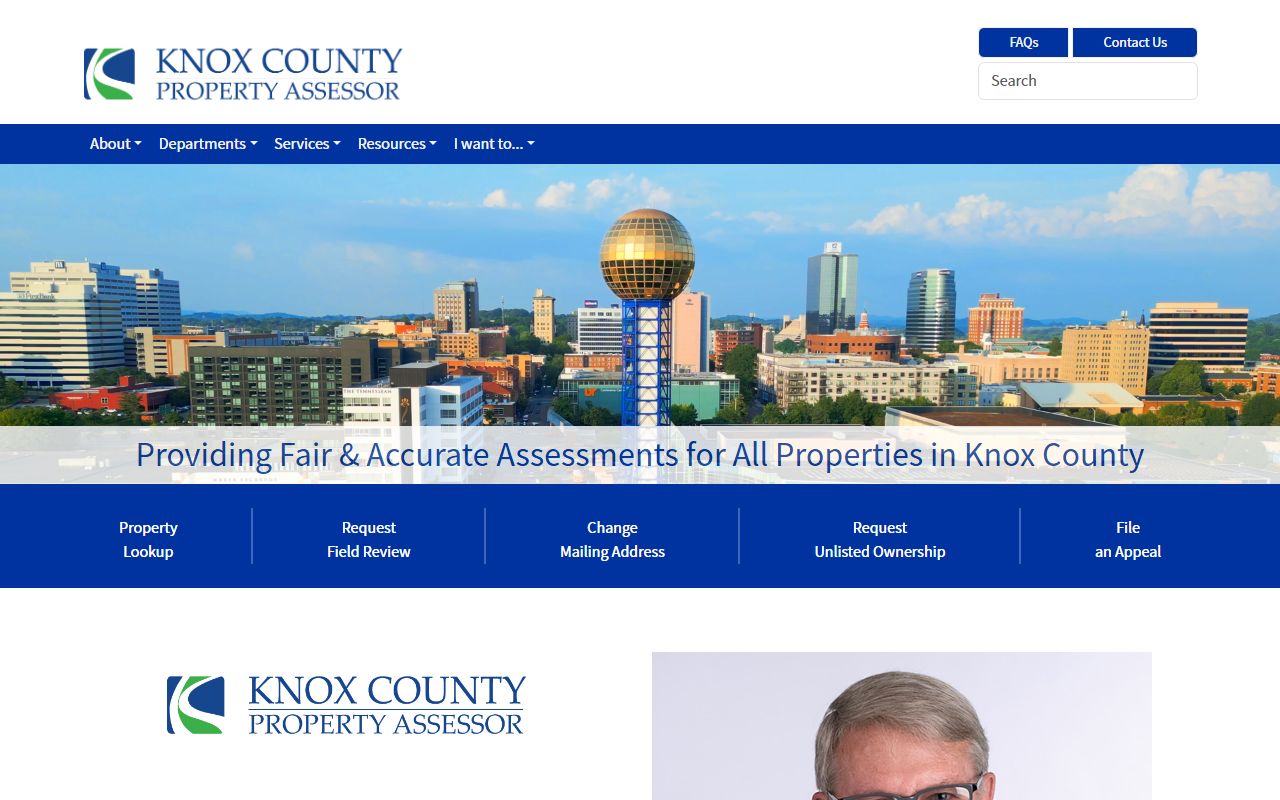 Knox County Property Tax Records assessor page