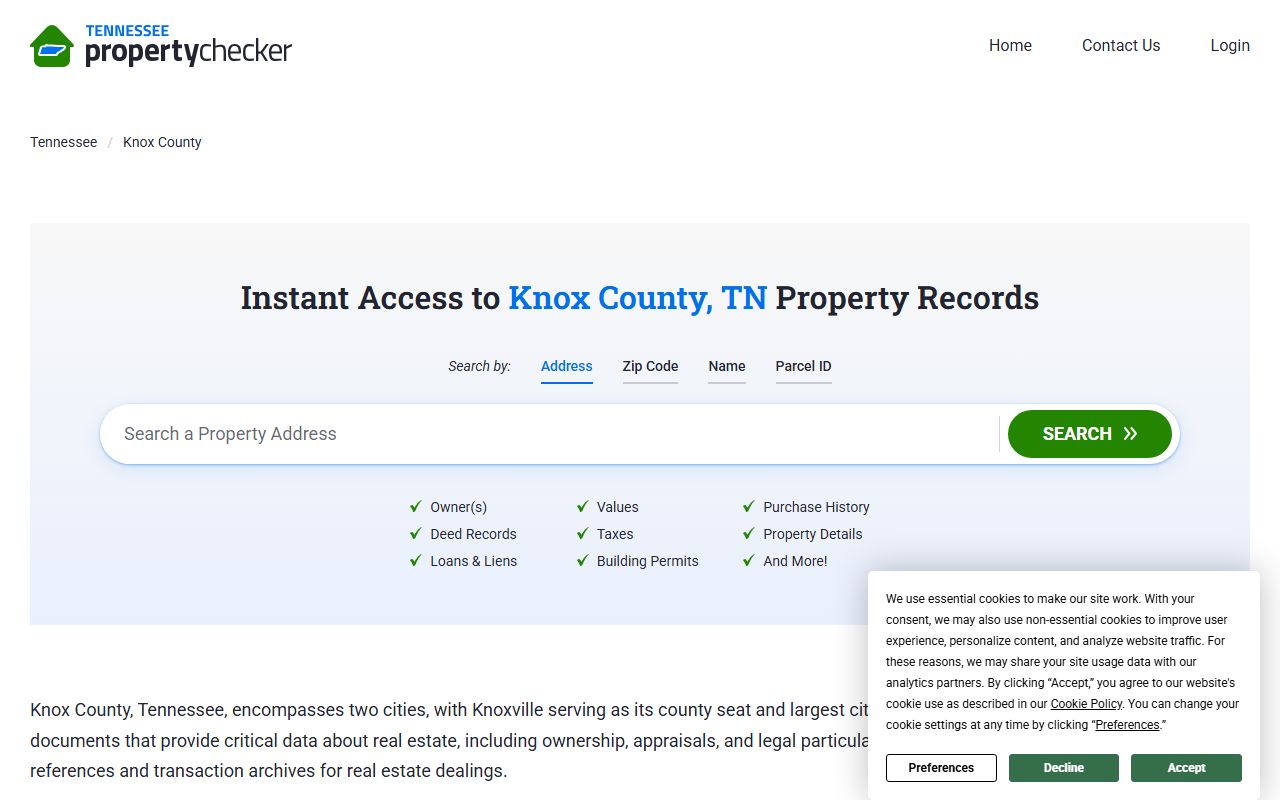 Knox County Property Tax Records property records portal
