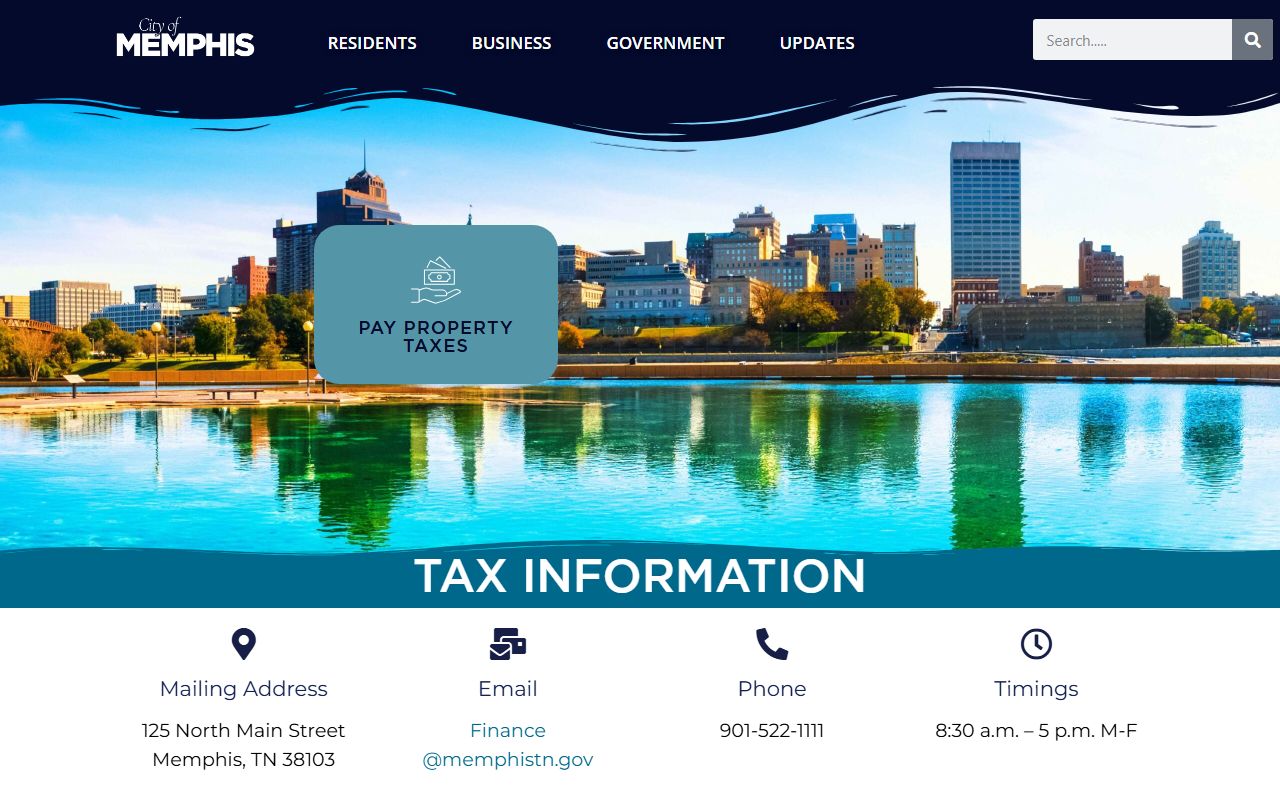 Shelby County Property Tax Records Memphis tax information page