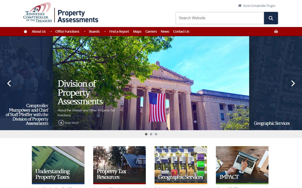 Tennessee Property Tax Records property assessments division page